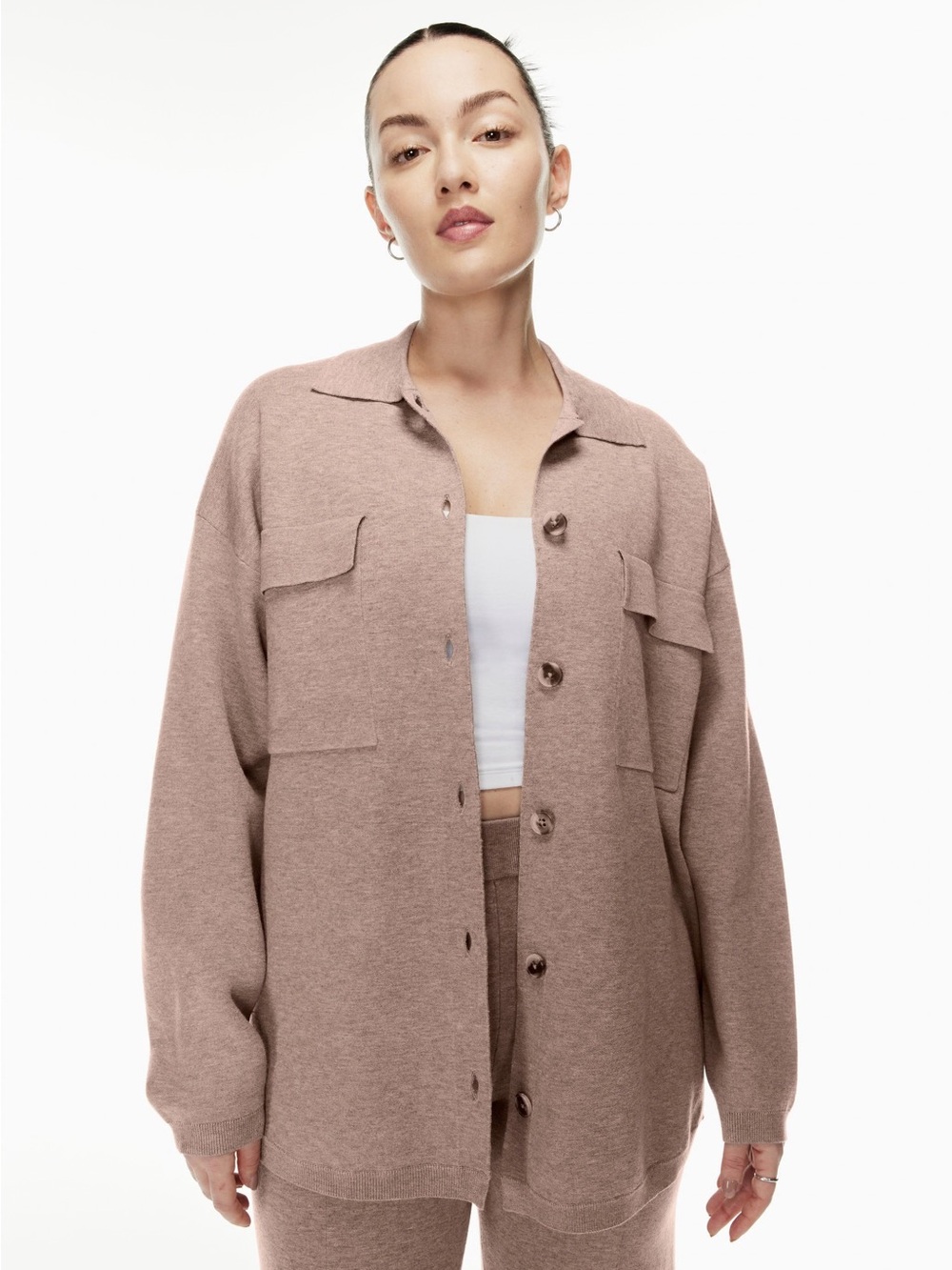 Wilfred Mauve Utility Shacket